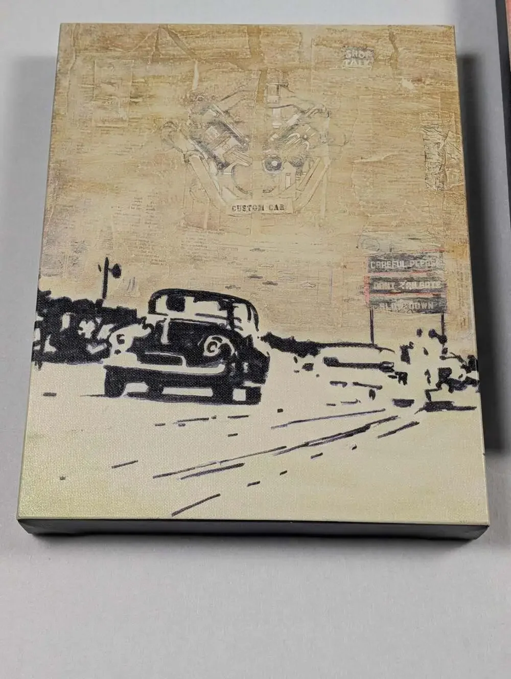 Vintage Style Hot Rod Performance and Custom Car Decorative Canvas Wall Art Set